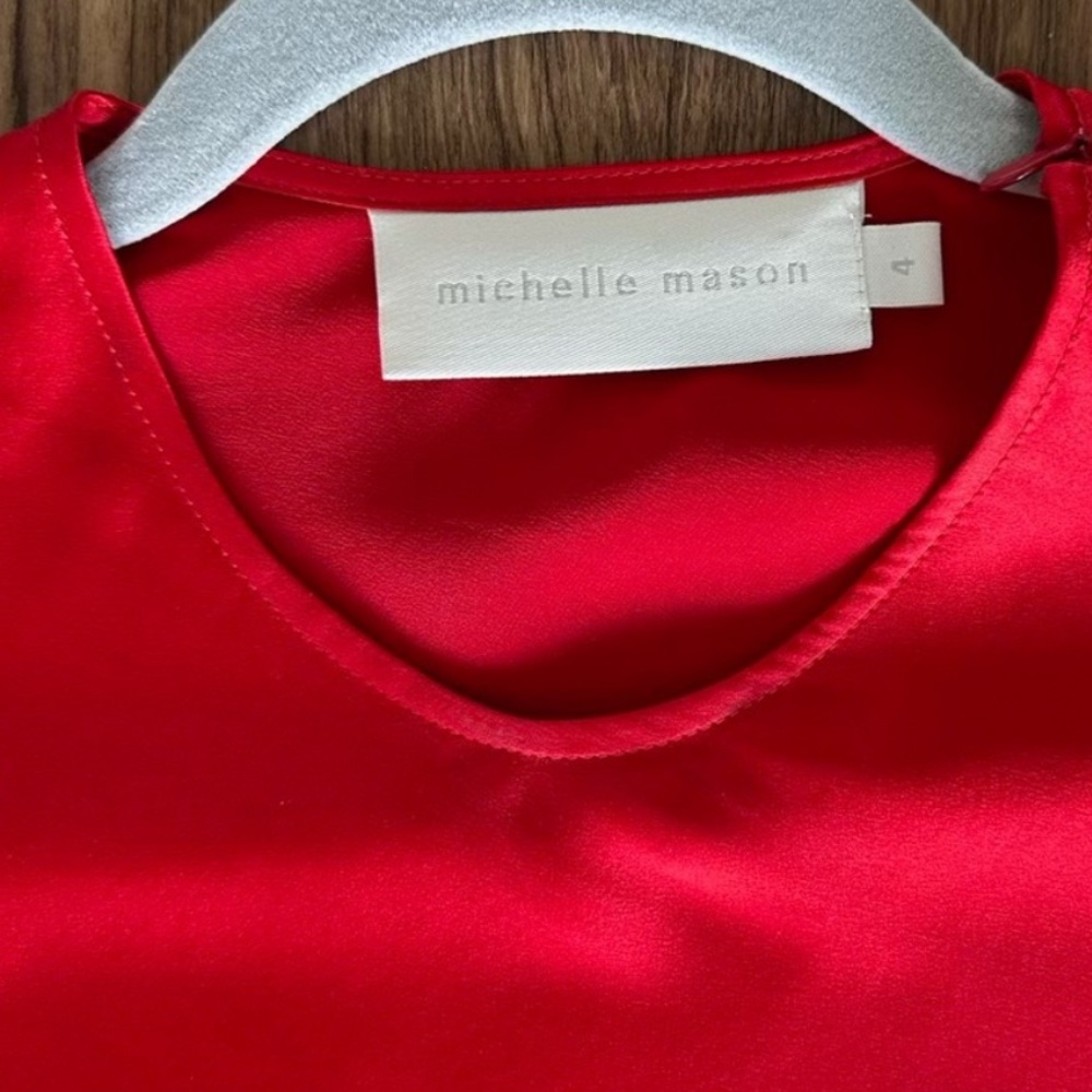 Chic Red Long Sleeve Mini Dress - Picture 8 of 8